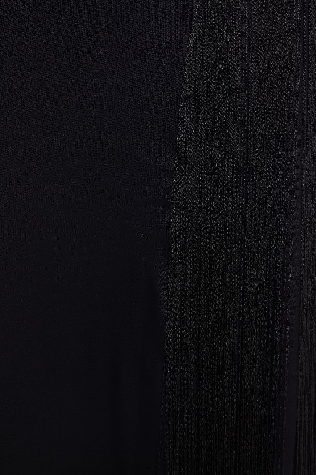 RODEBJER Deniz wrap-effect fringed satin midi skirt