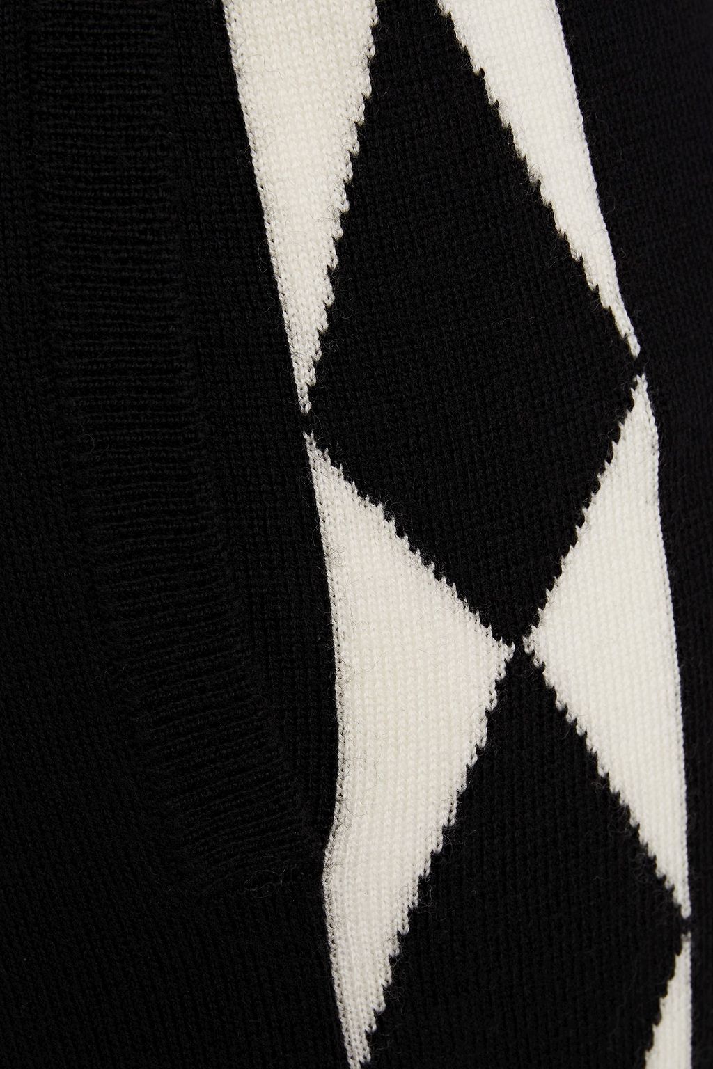 BELLA FREUD Harlequin intarsia wool track pants