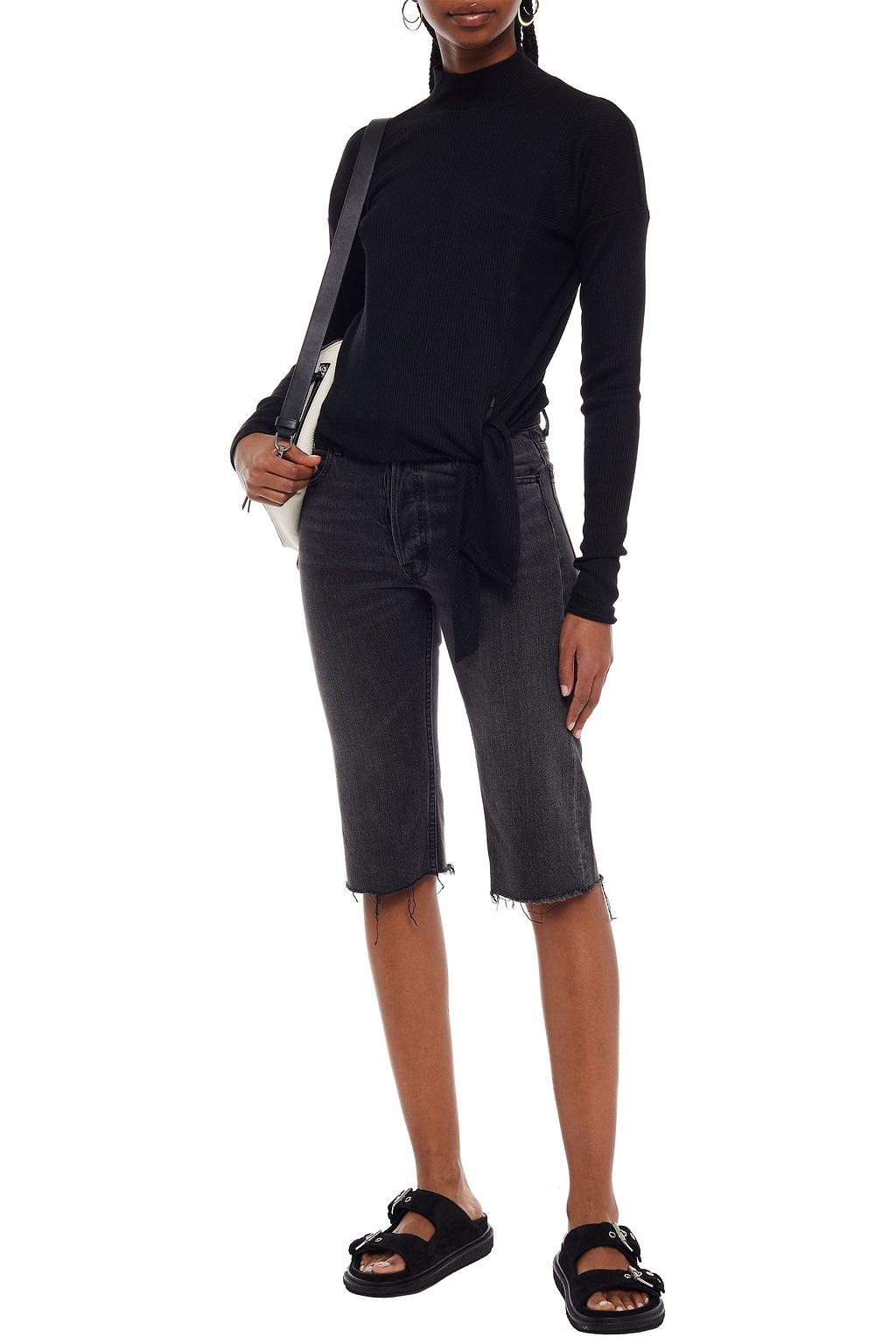 RAG & BONE Knotted ribbed-knit top
