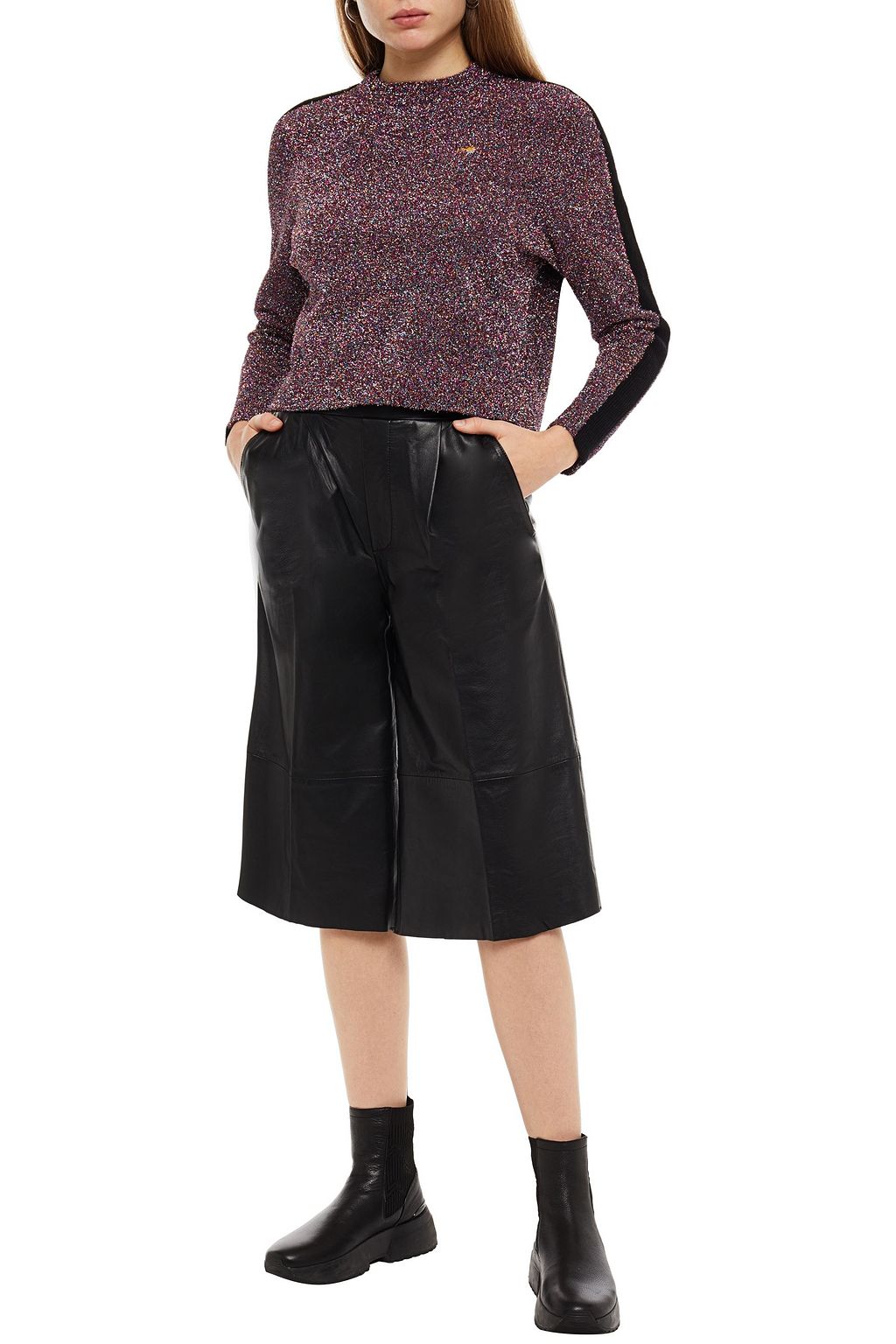 BELLA FREUD Metallic knitted tinsel sweater