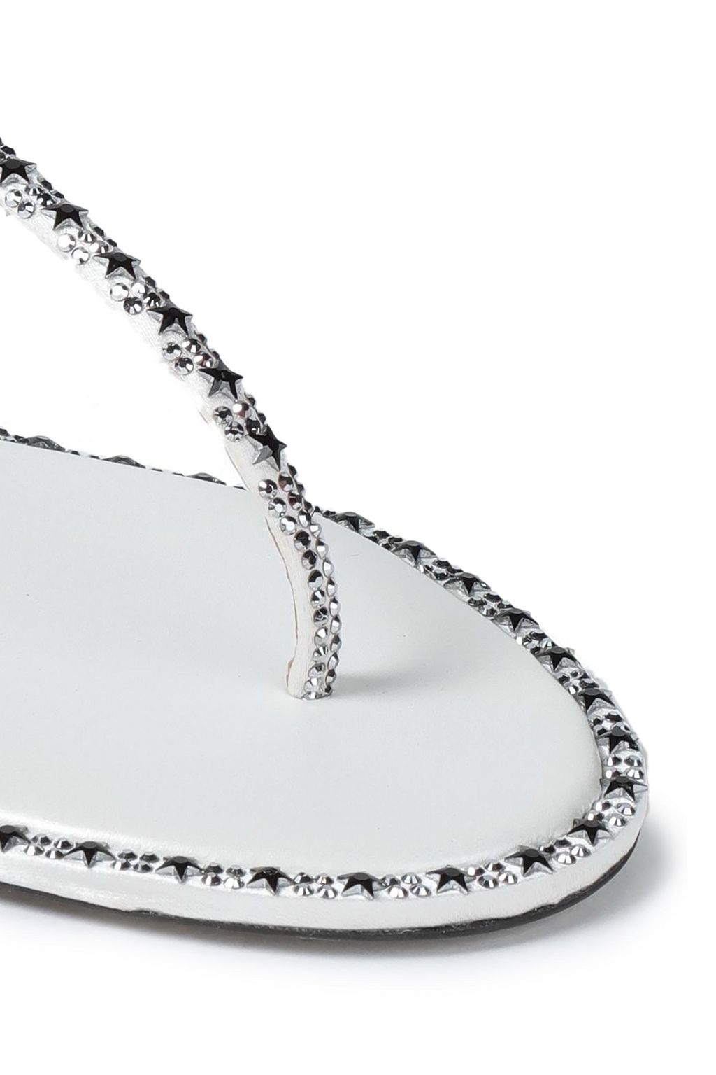 RENE' CAOVILLA Diana crystal-embellished satin sandals