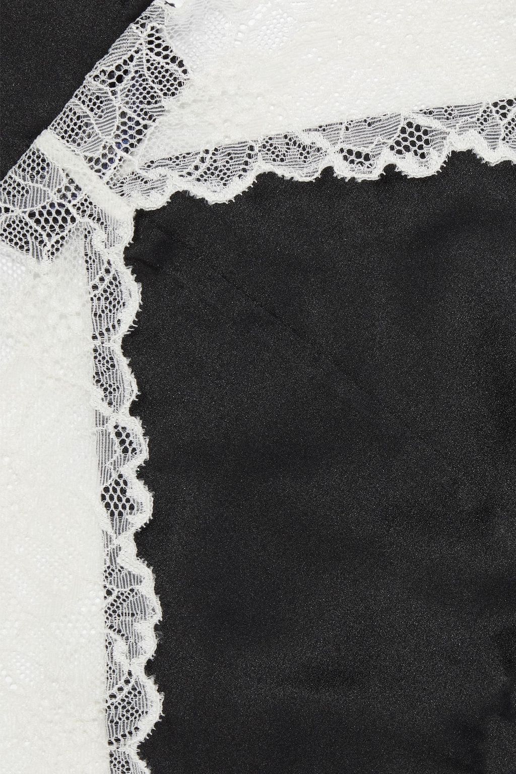STELLA MCCARTNEY Kitty Catching lace-trimmed stretch-silk satin low-rise briefs