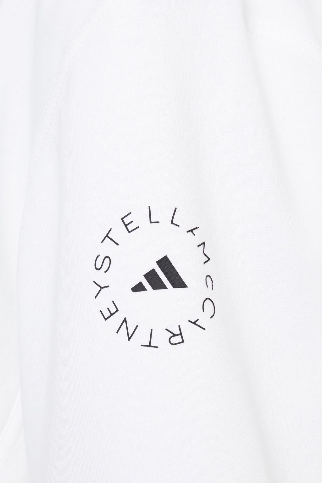 ADIDAS BY STELLA MCCARTNEY Cropped printed cotton-blend jersey T-shirt