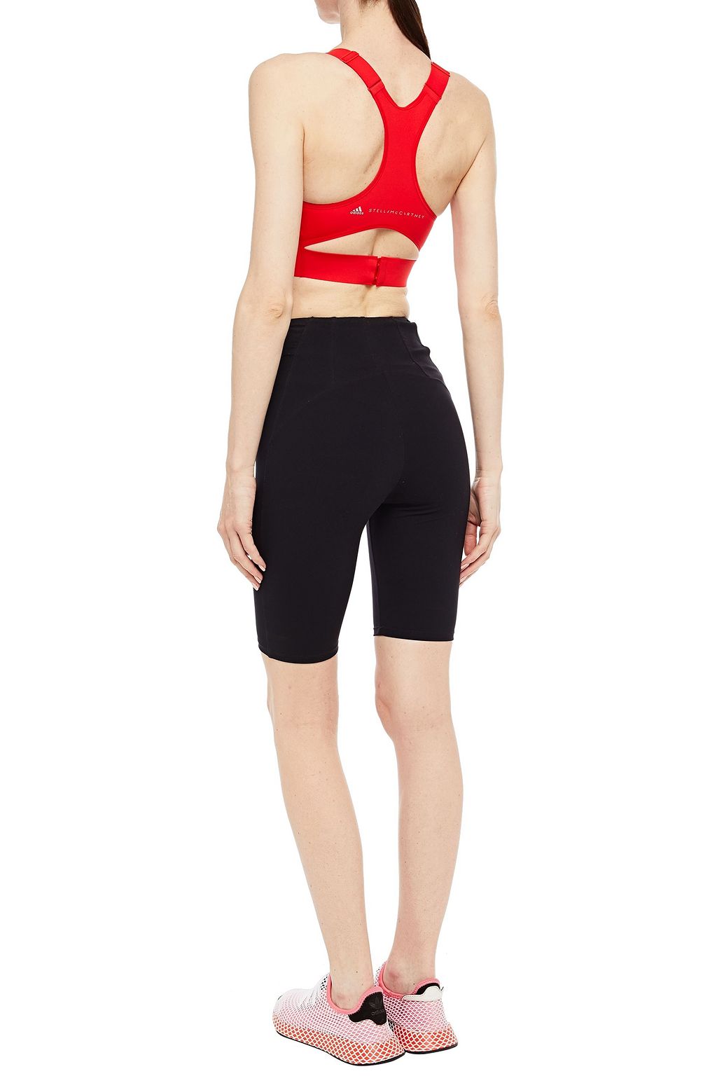 ADIDAS BY STELLA MCCARTNEY Cutout printed neoprene sports bra