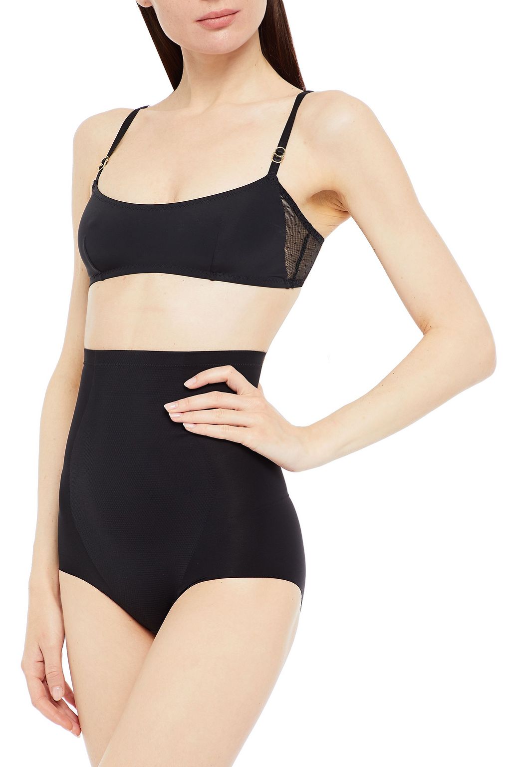 STELLA MCCARTNEY Anabelle Dashing point d'espirit-trimmed stretch-jersey soft-cup bra