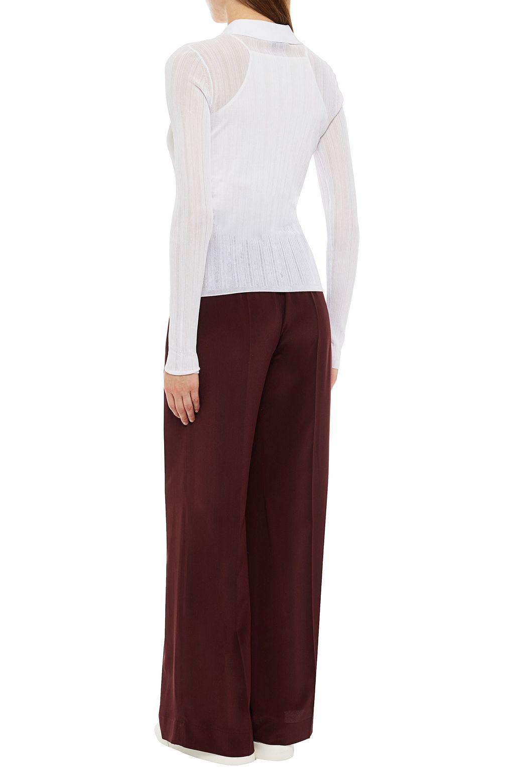 JOSEPH Silk crepe de chine wide-leg pants