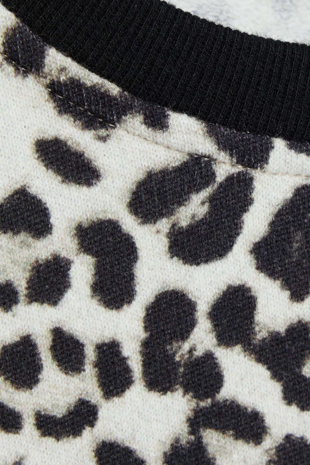 ALICE + OLIVIA Nettie ruffled leopard-print French cotton-terry sweatshirt
