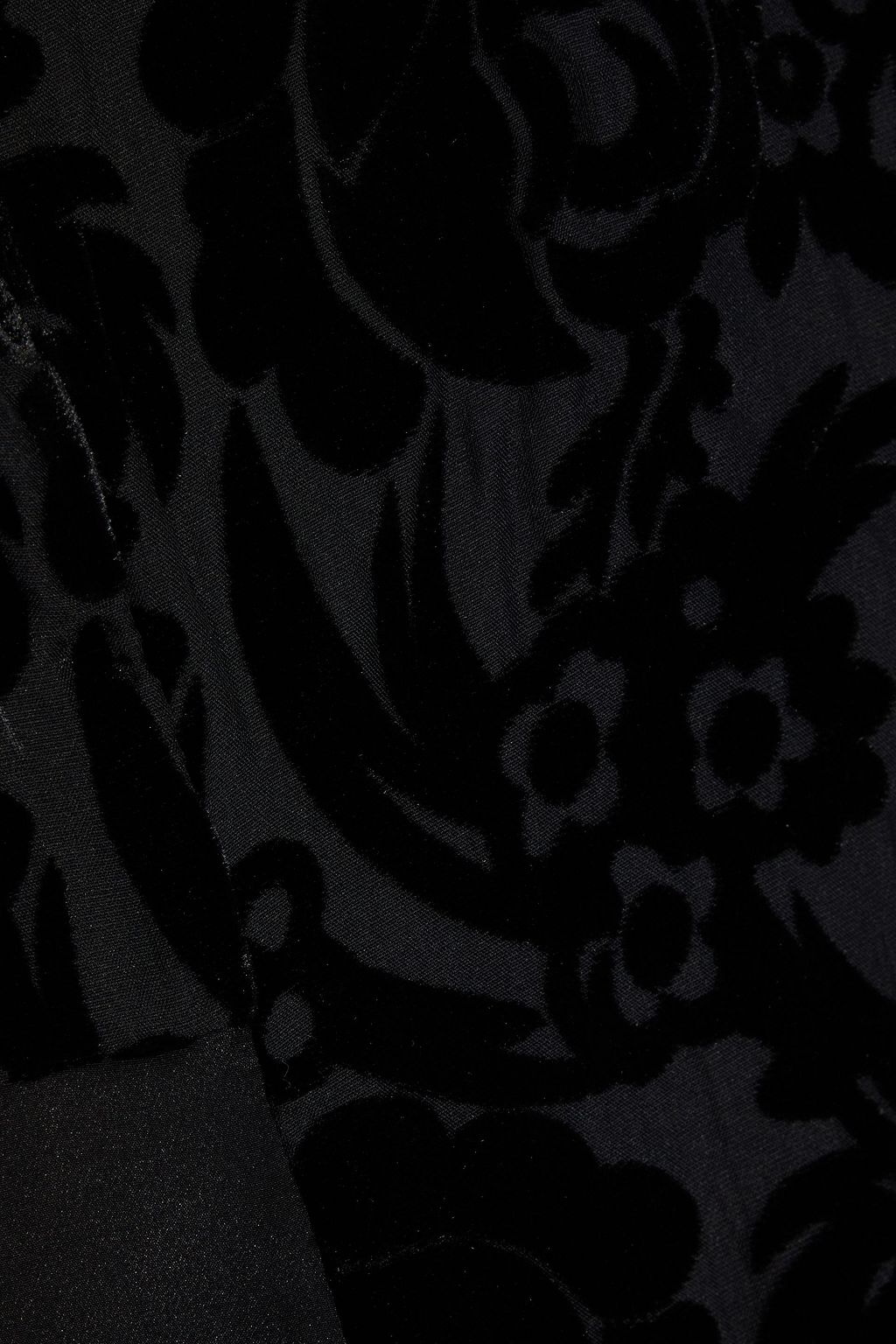 MYLA De Beauvoir devoré-velvet and silk crepe de chine night dress
