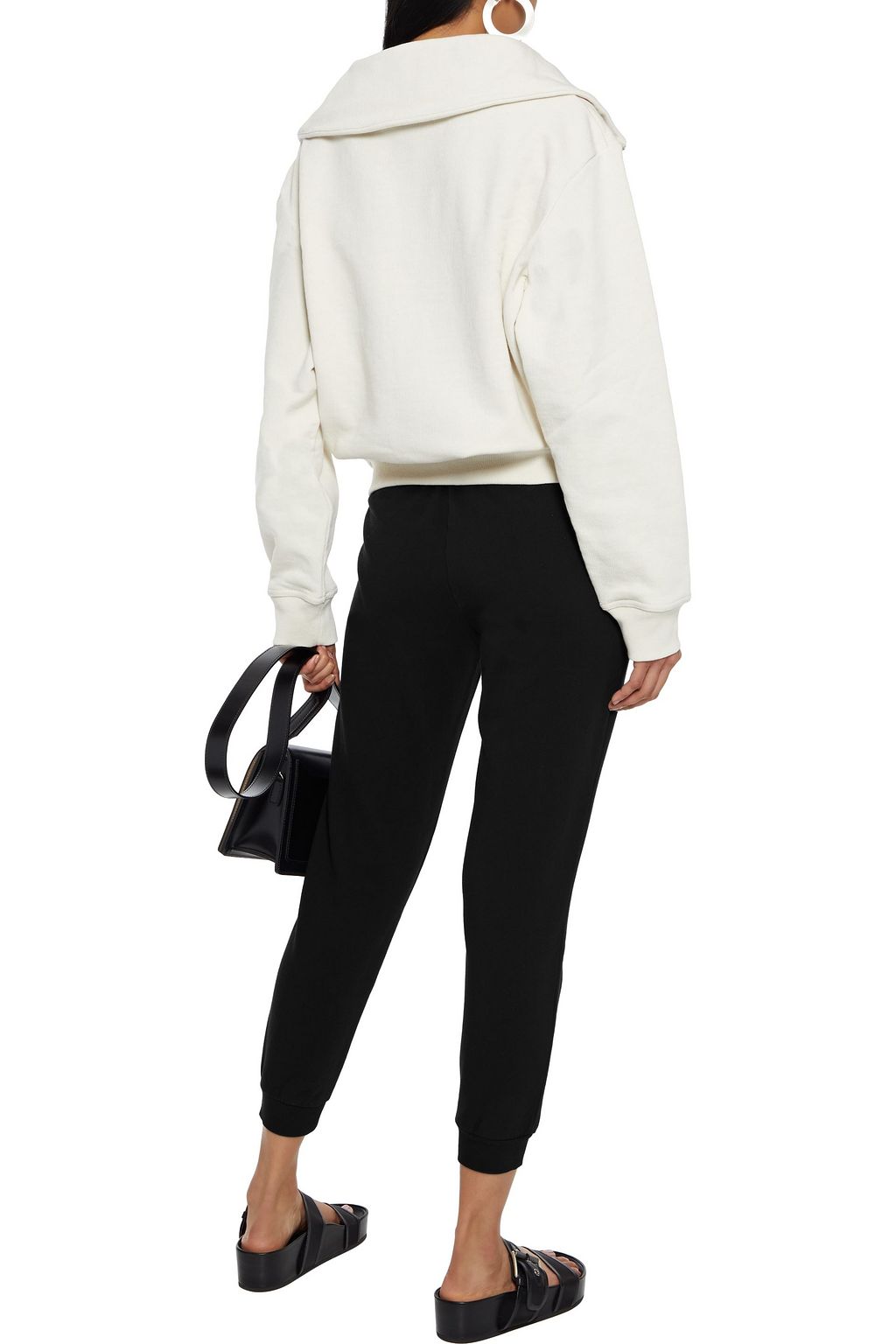 ALICE + OLIVIA NYC cropped fleece track pants