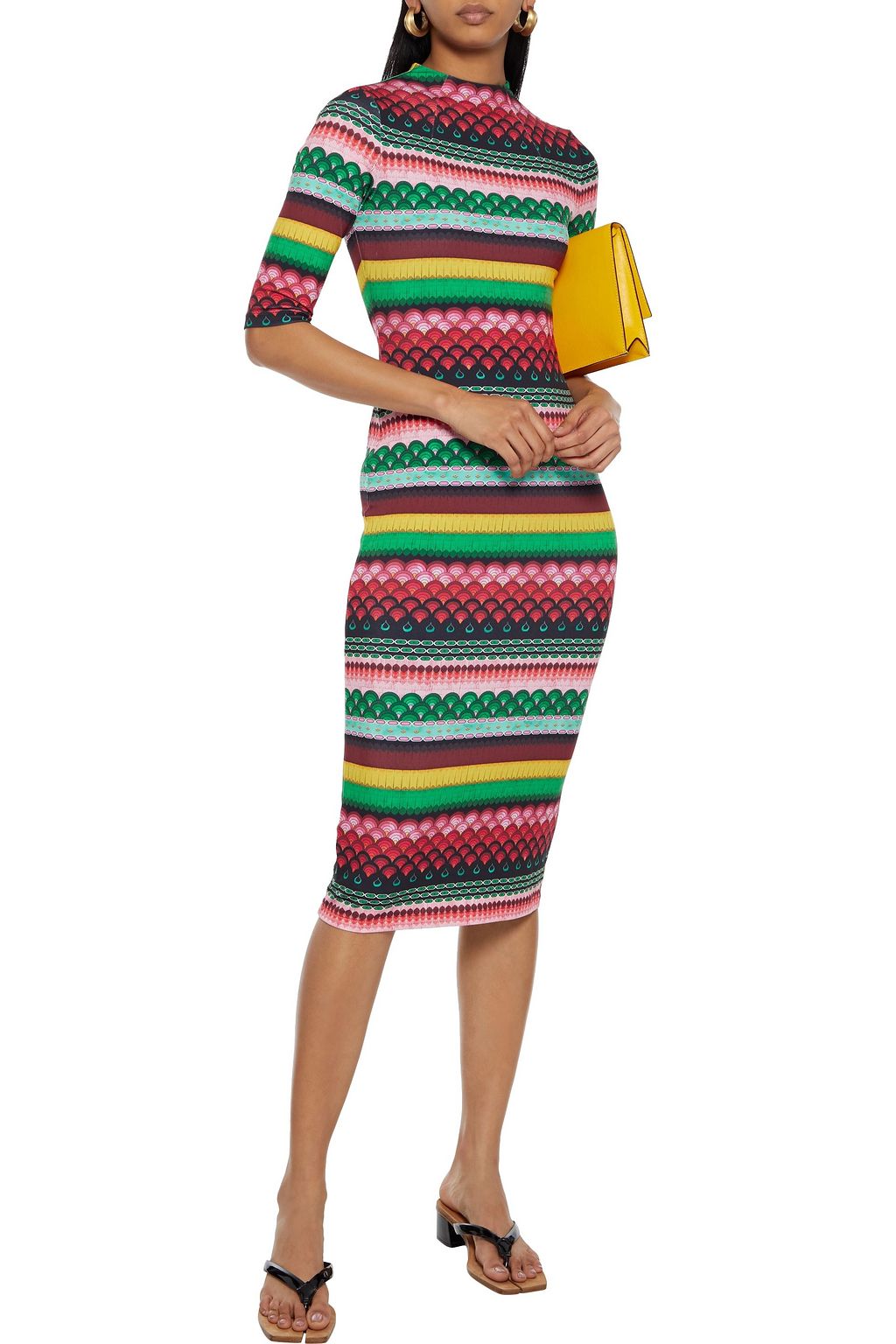 ALICE + OLIVIA Delora printed stretch-jersey dress