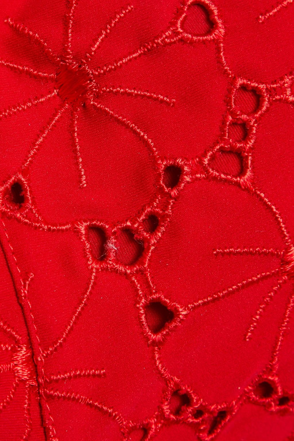 I.D. SARRIERI Embroidered stretch-jersey bikini top