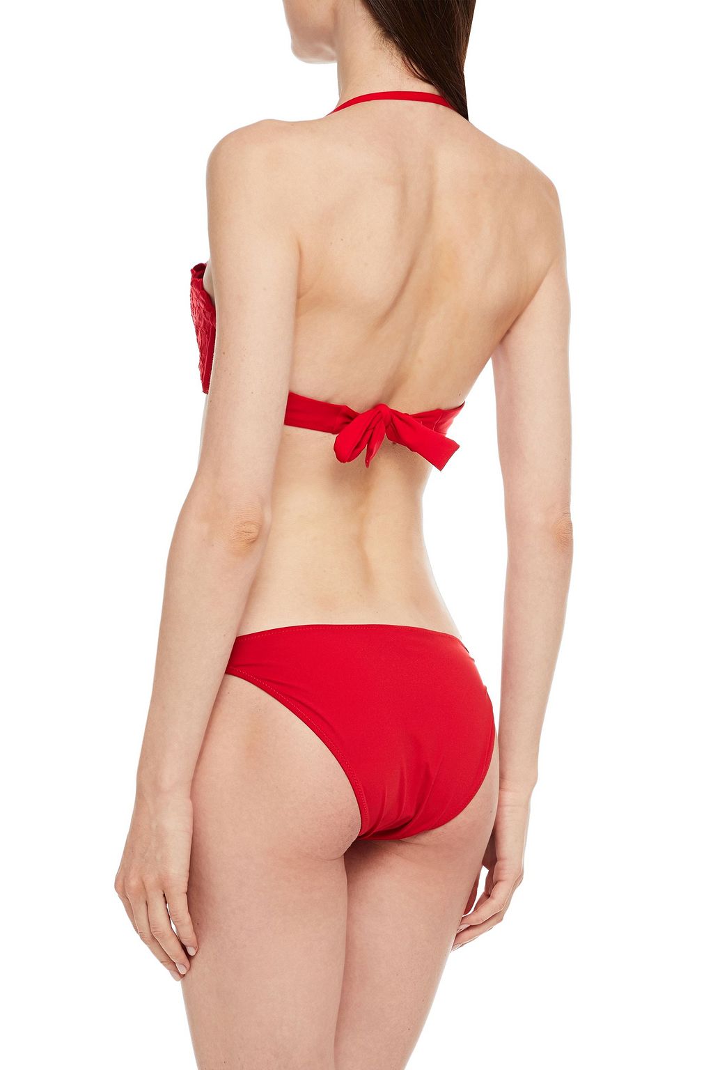 I.D. SARRIERI Embroidered stretch-jersey bikini top
