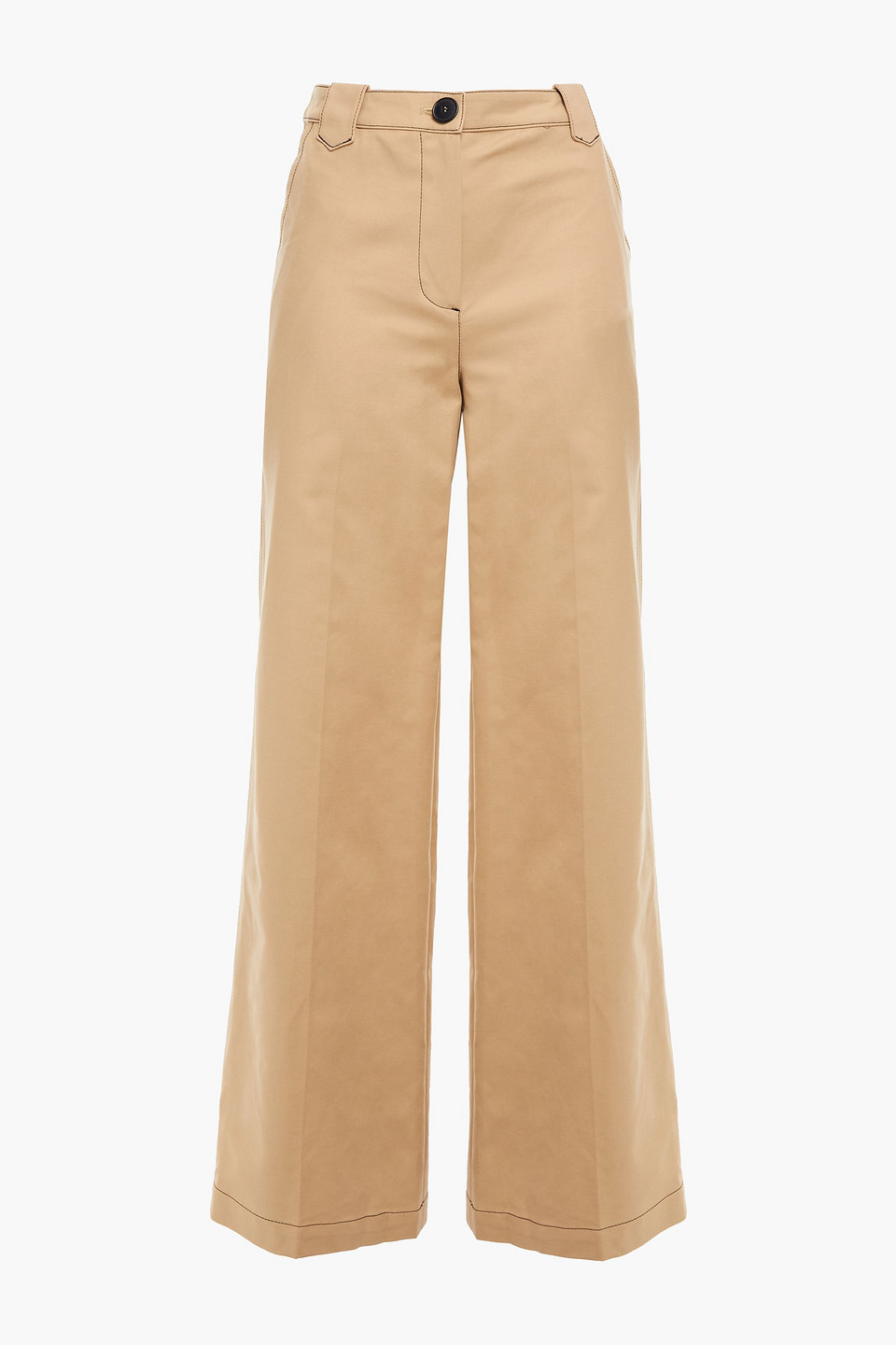 ba&sh - dove stretch-cotton wide-leg pants - neutral - 1