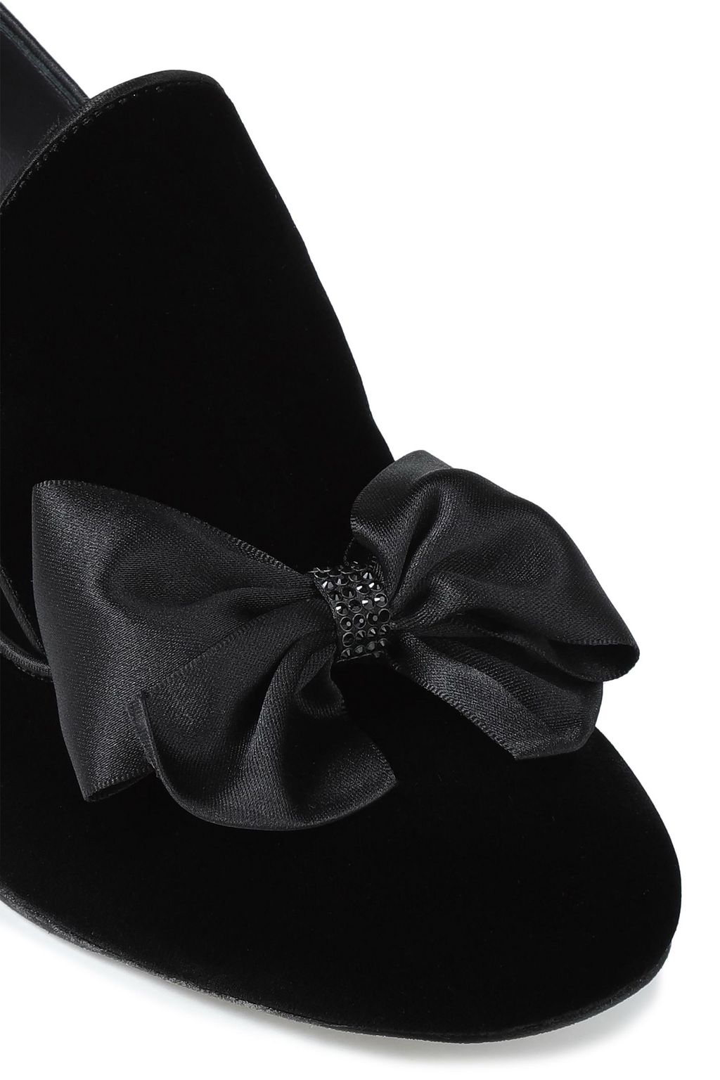 RENE' CAOVILLA Embellished velvet pumps