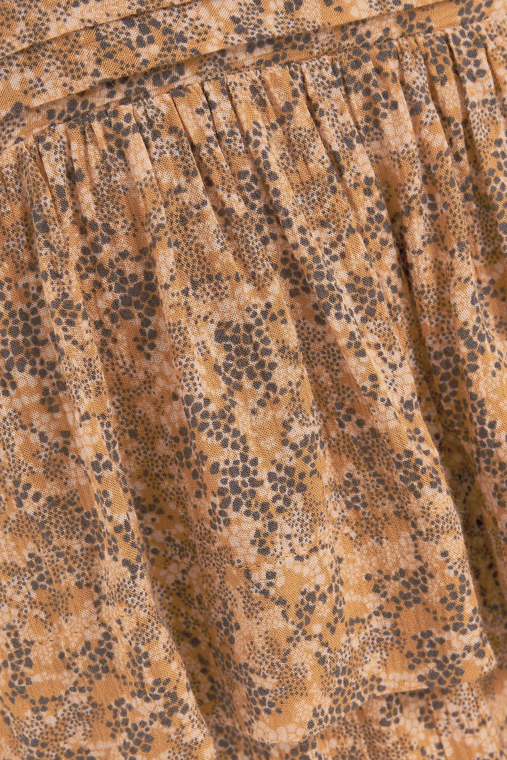 BA&SH Nina tiered printed crepe mini dress