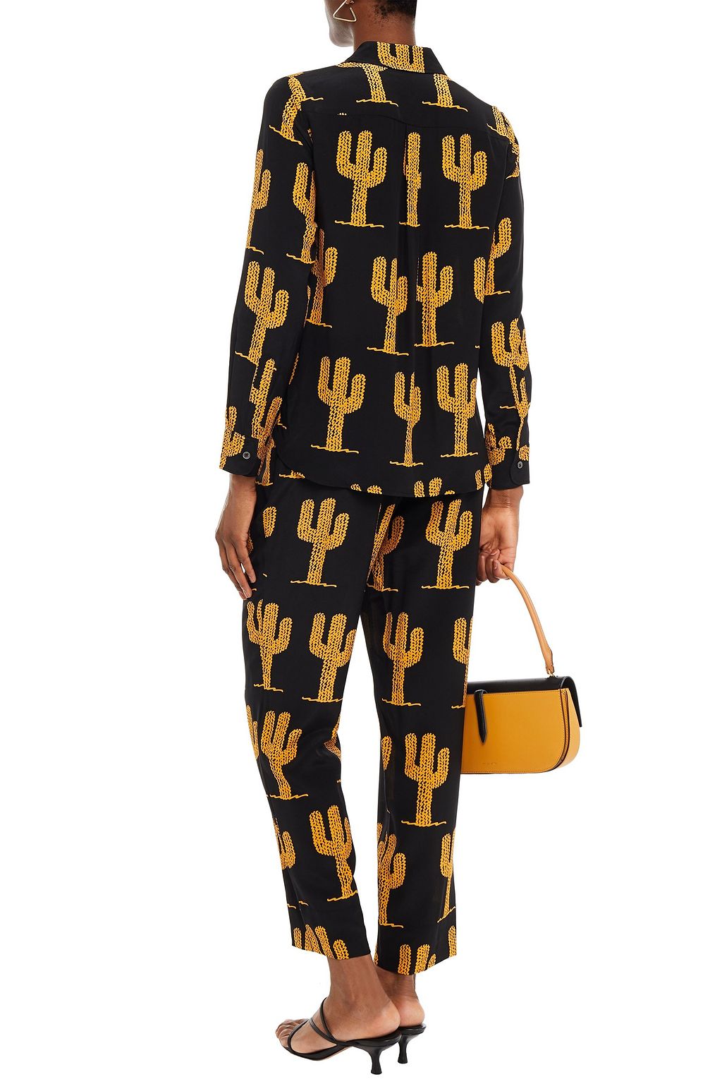 BELLA FREUD Printed silk crepe de chine straight-leg pants