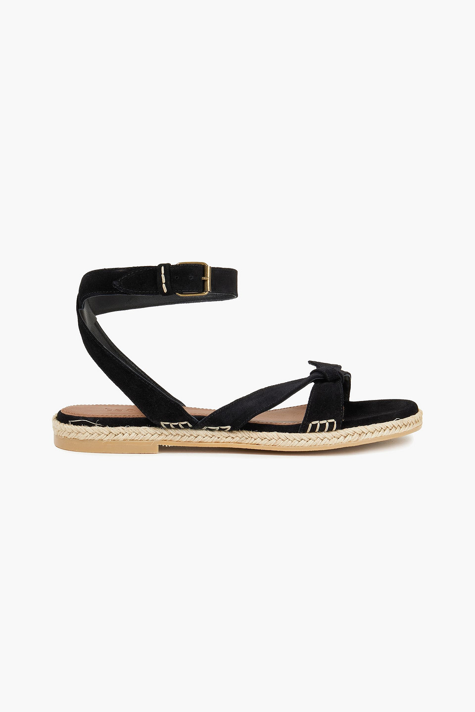 Ba&sh Cosida knotted suede espadrille sandals