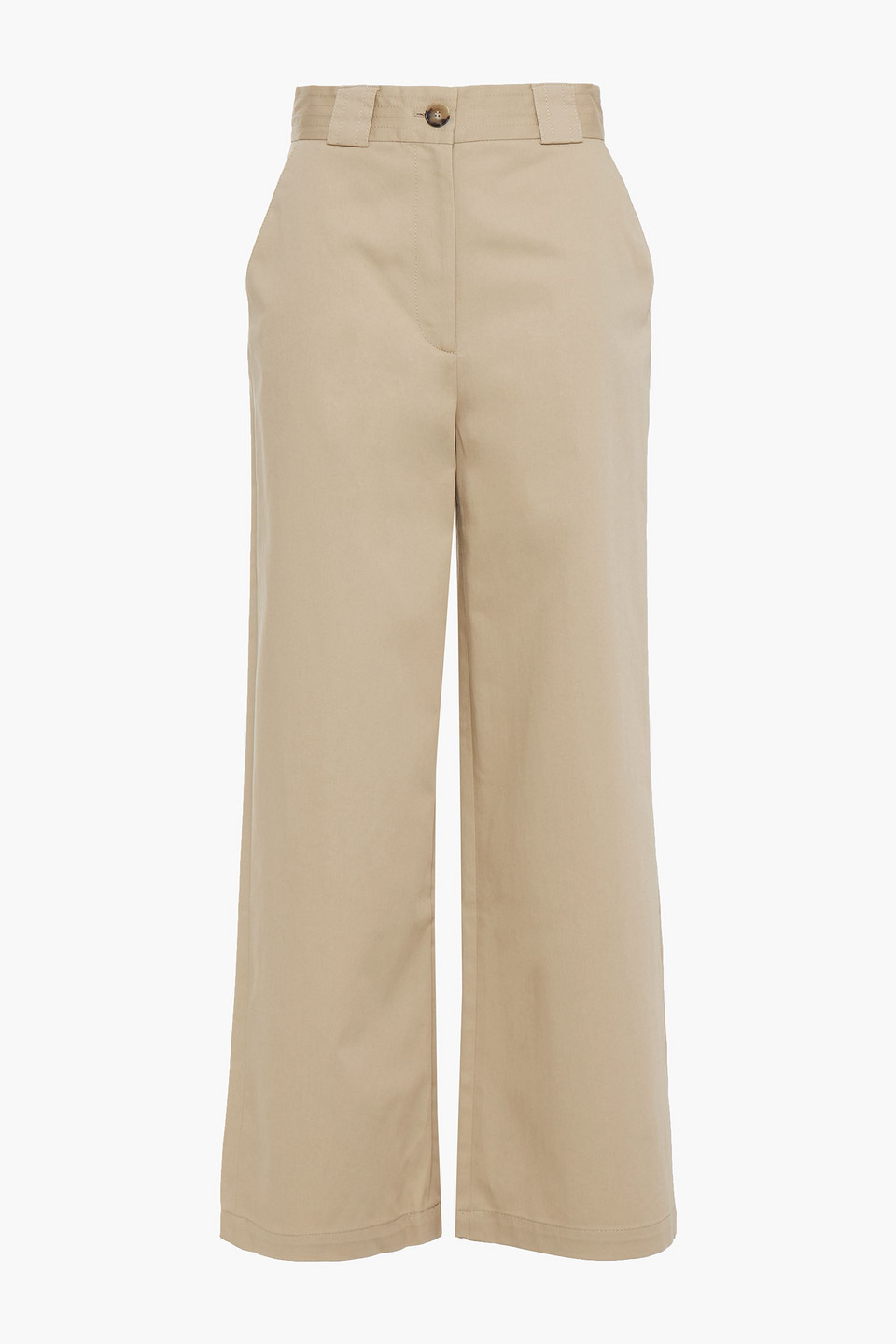 ba&sh - monica cotton-blend twill wide-leg pants - neutral - 3