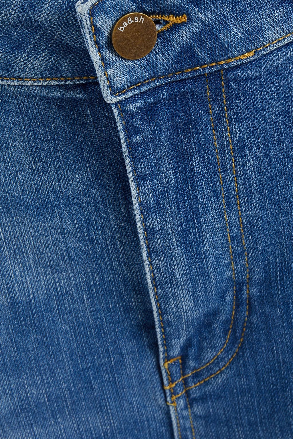 BA&SH Faded high-rise straight-leg jeans