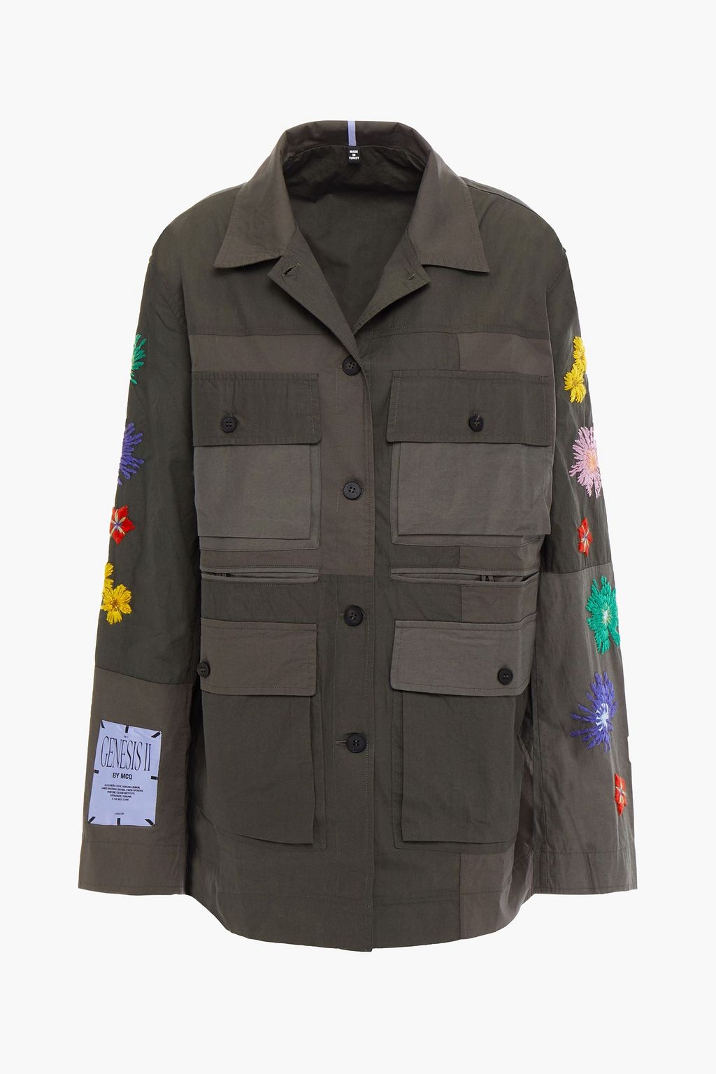 MCQ ALEXANDER MCQUEEN Appliquéd embroidered cotton jacket