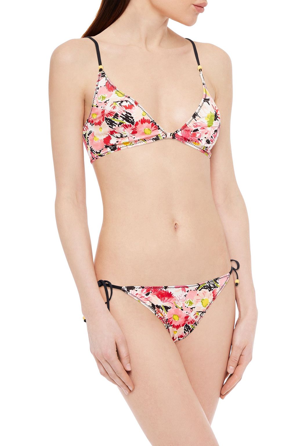 STELLA MCCARTNEY Linda floral-print triangle bikini top