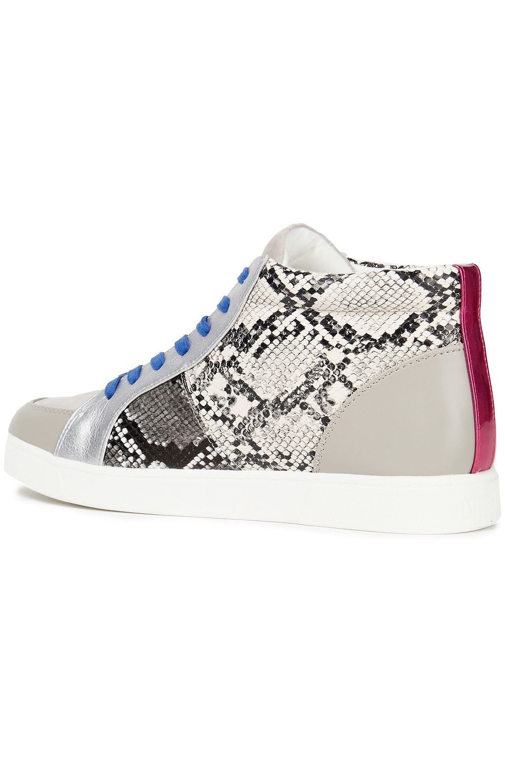 CIRCUS BY SAM EDELMAN Metallic faux smooth and snake-effect leather sneakers