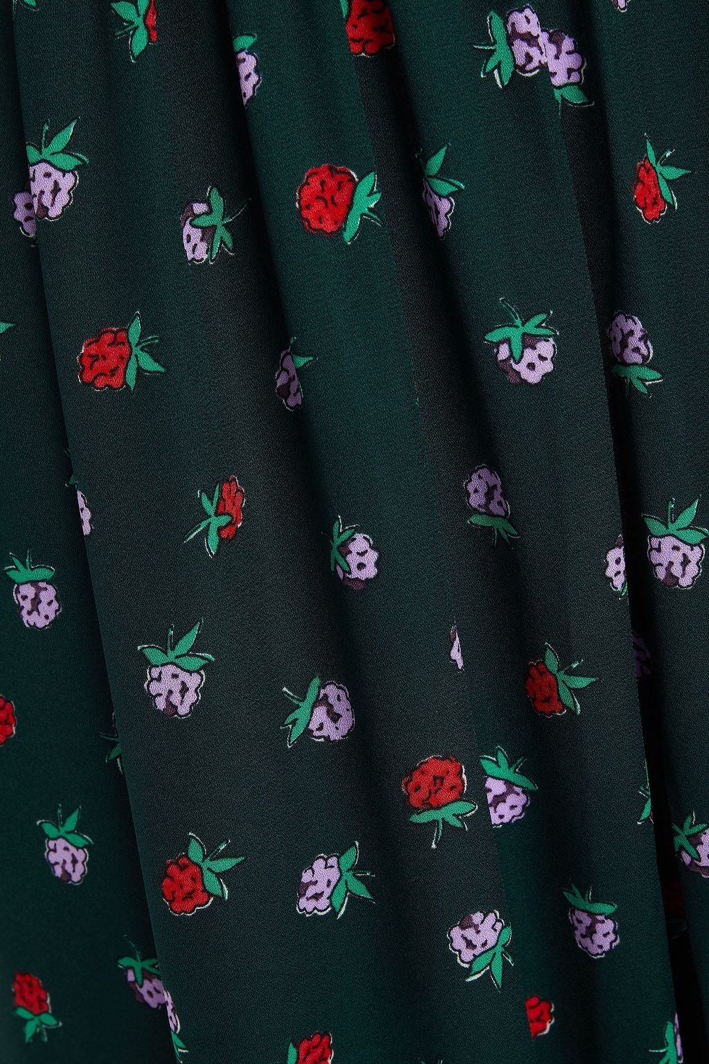 KATE SPADE NEW YORK Wrap-effect ruffled floral-print crepe midi dress