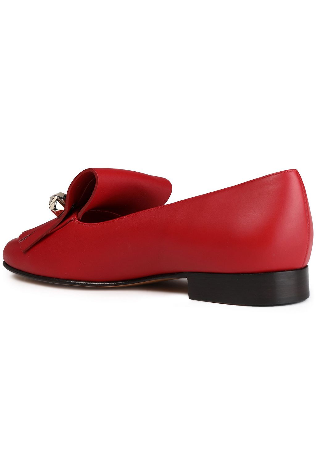VALENTINO GARAVANI Uptown embellished fringed leather loafers