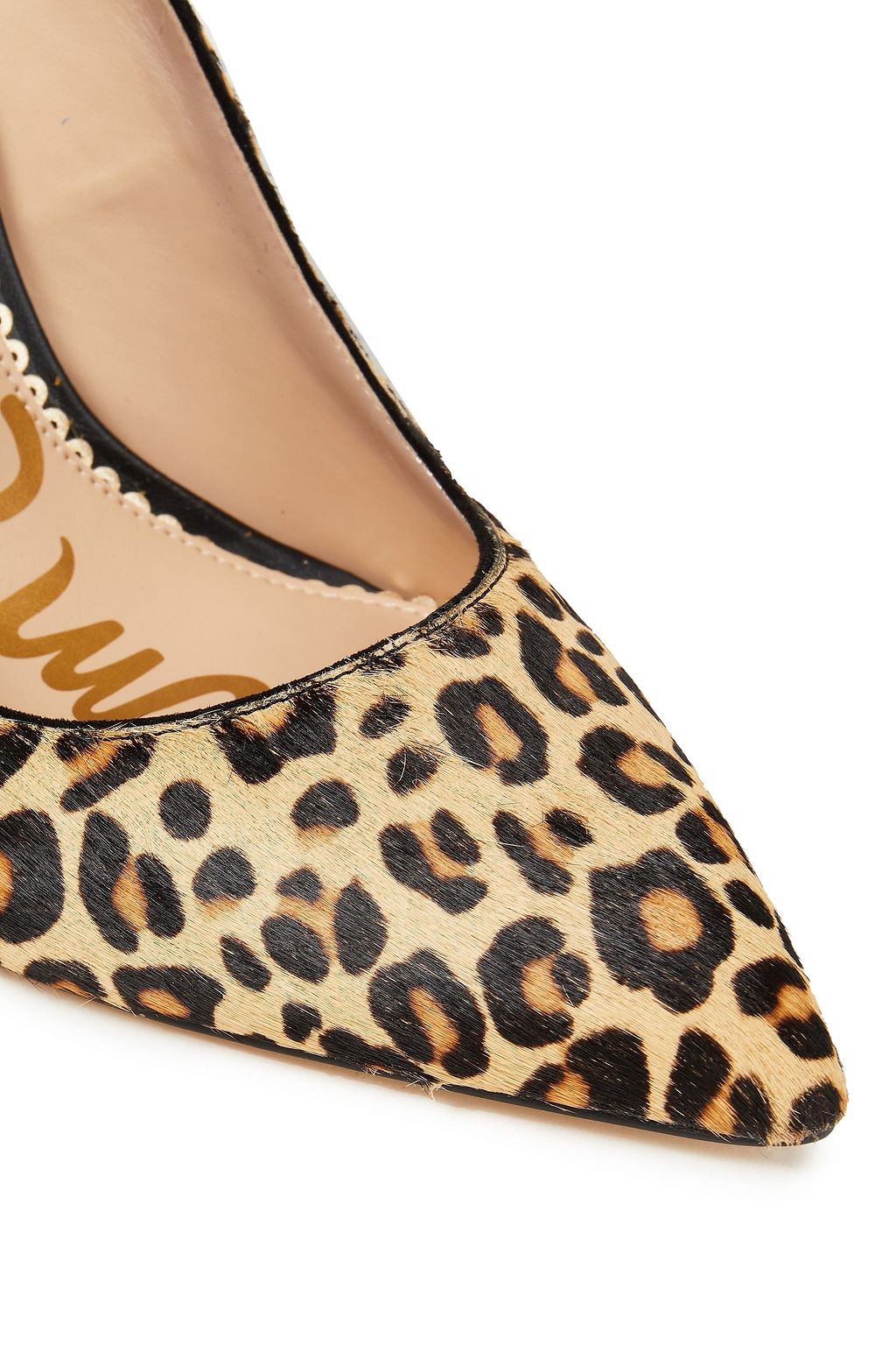 SAM EDELMAN Leopard-print calf hair pumps