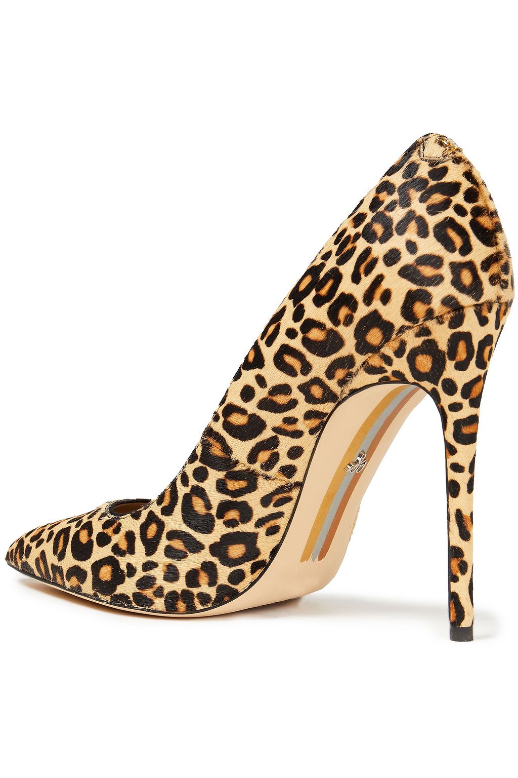 SAM EDELMAN Leopard-print calf hair pumps