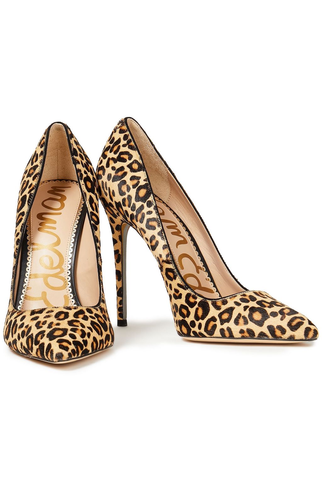 SAM EDELMAN Leopard-print calf hair pumps