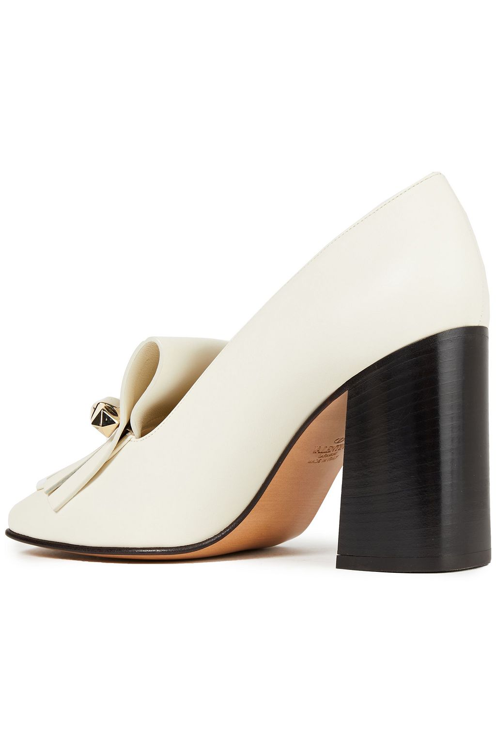 VALENTINO GARAVANI Uptown fringed embellished leather pumps