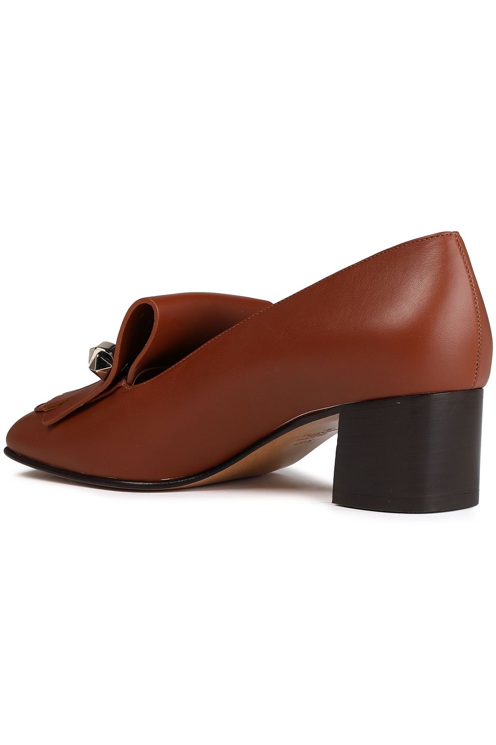VALENTINO GARAVANI Uptown fringed embellished leather pumps