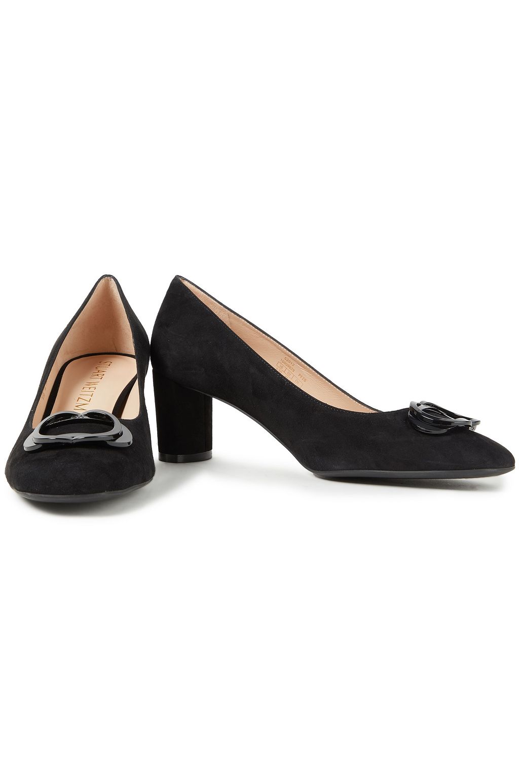 STUART WEITZMAN Anicia 60 appliquéd suede pumps
