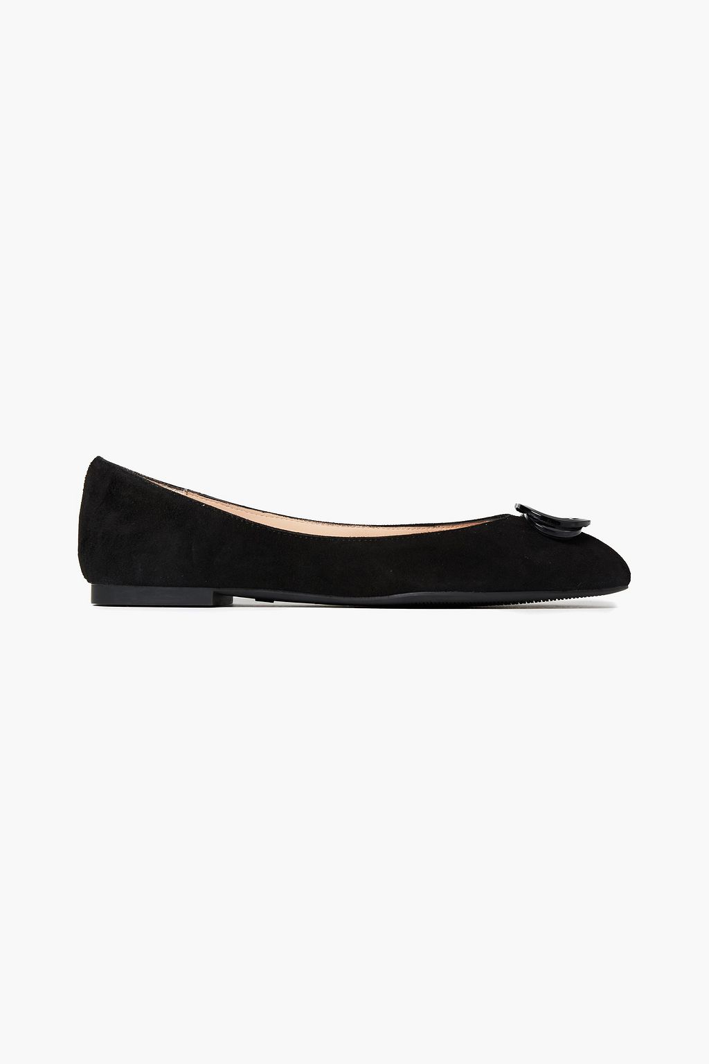 black suede flats