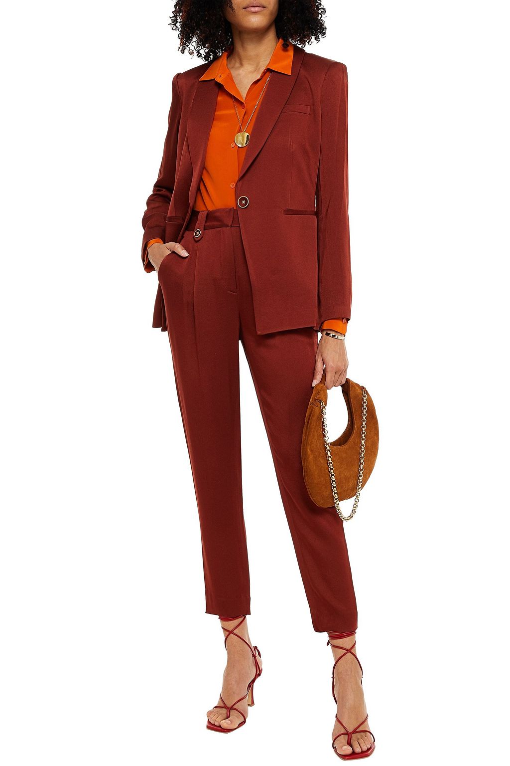 VERONICA BEARD Kollia Dickey satin-crepe blazer