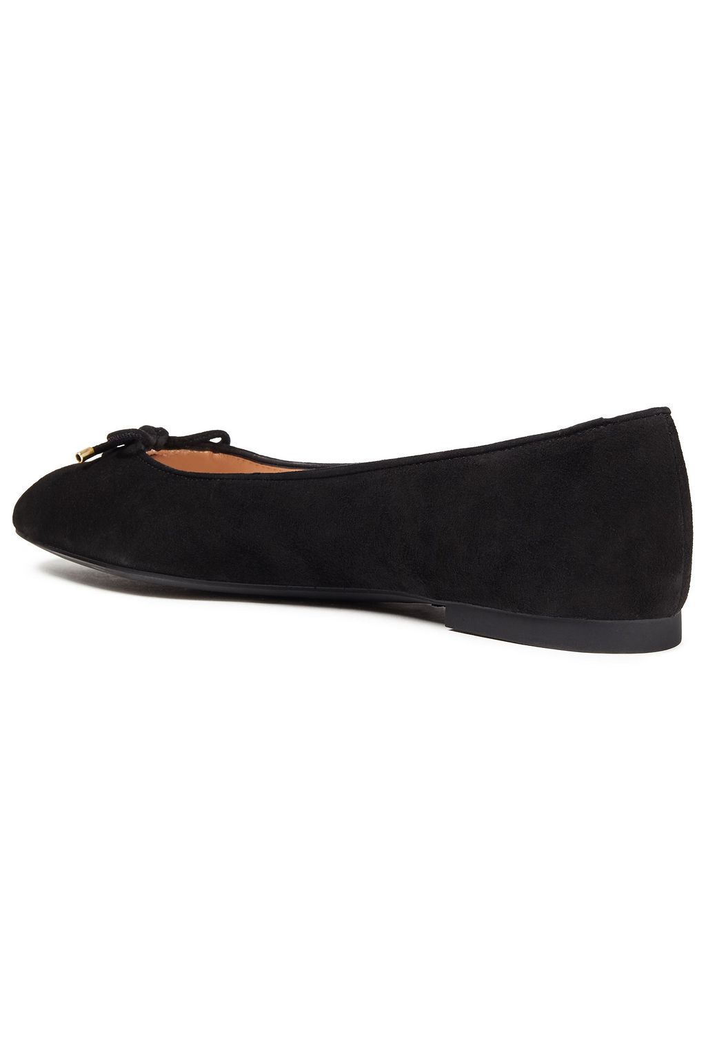 STUART WEITZMAN Gabby bow-detailed suede ballet flats