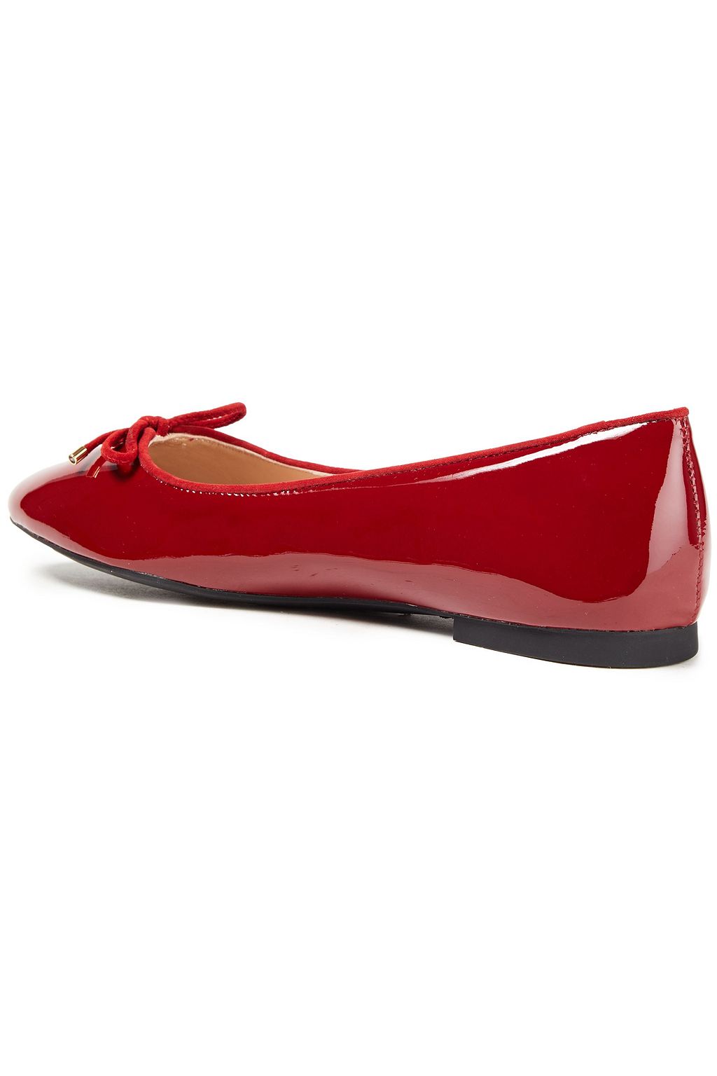 STUART WEITZMAN Gabby embellished patent-leather ballet flats