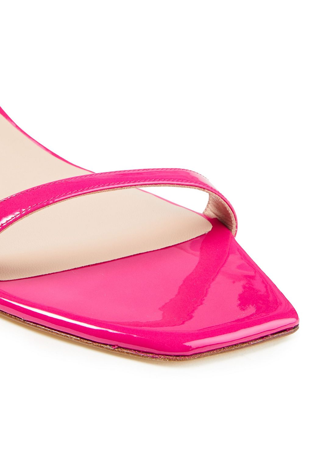 STUART WEITZMAN حذاء ميول «ألينا» من الجلد اللامع