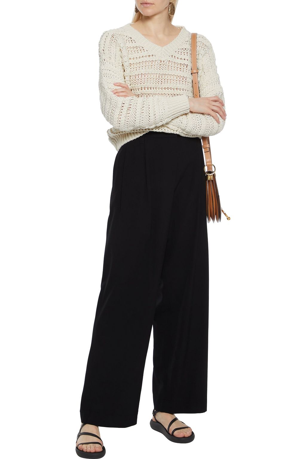 BRUNELLO CUCINELLI Pleated twill wide-leg pants
