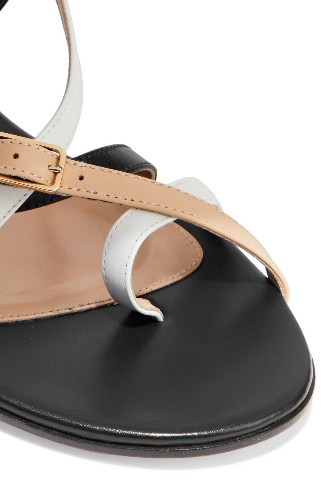 GIANVITO ROSSI Cassandra buckled color-block leather sandals