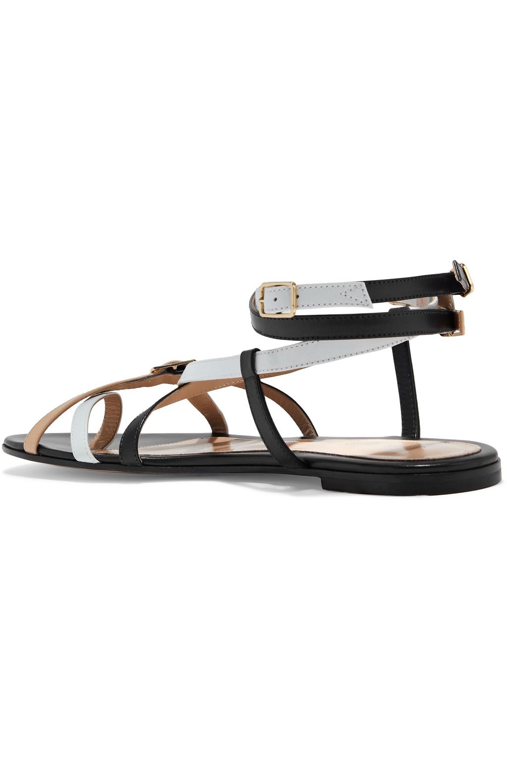 GIANVITO ROSSI Cassandra buckled color-block leather sandals