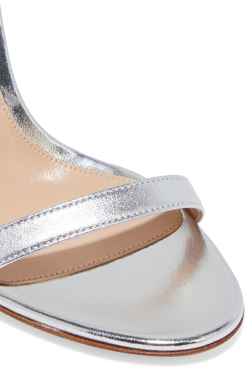 GIANVITO ROSSI Palace metallic leather sandals