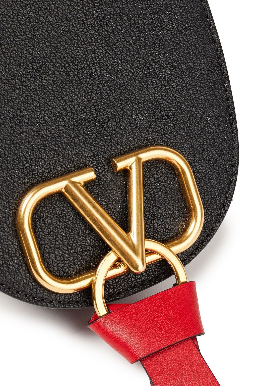 VALENTINO GARAVANI VRING pebbled-leather shoulder bag