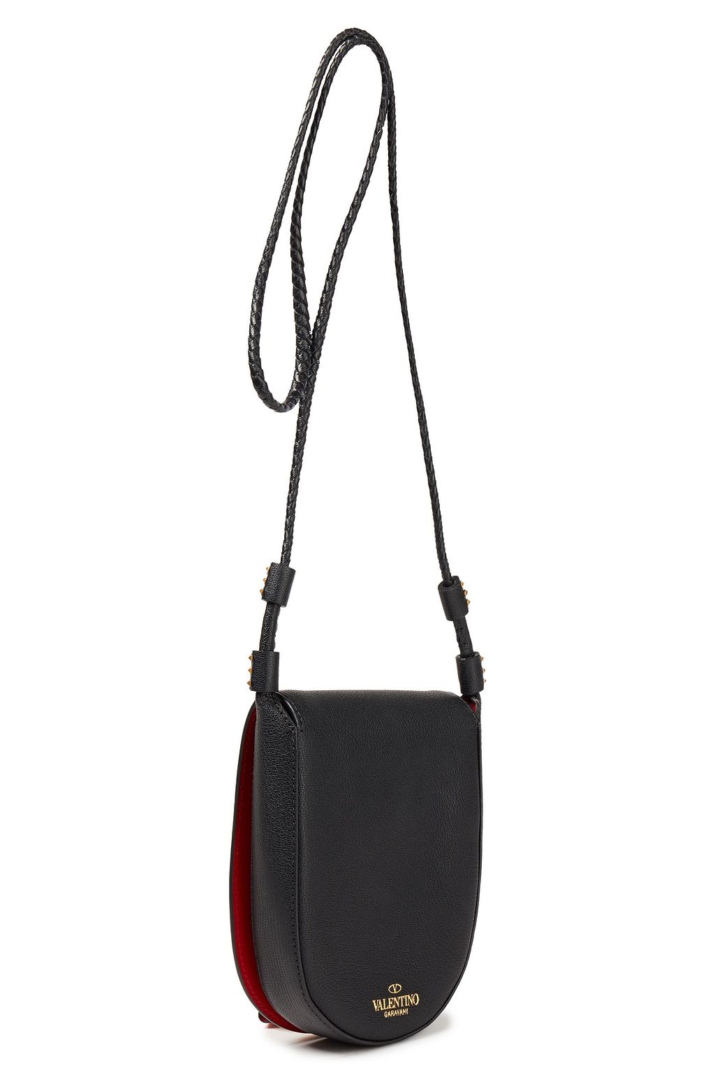 VALENTINO GARAVANI VRING pebbled-leather shoulder bag