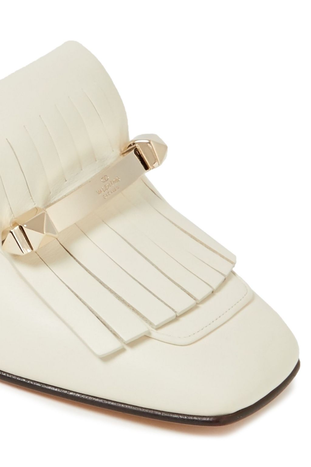 VALENTINO GARAVANI Uptown fringed embellished leather pumps