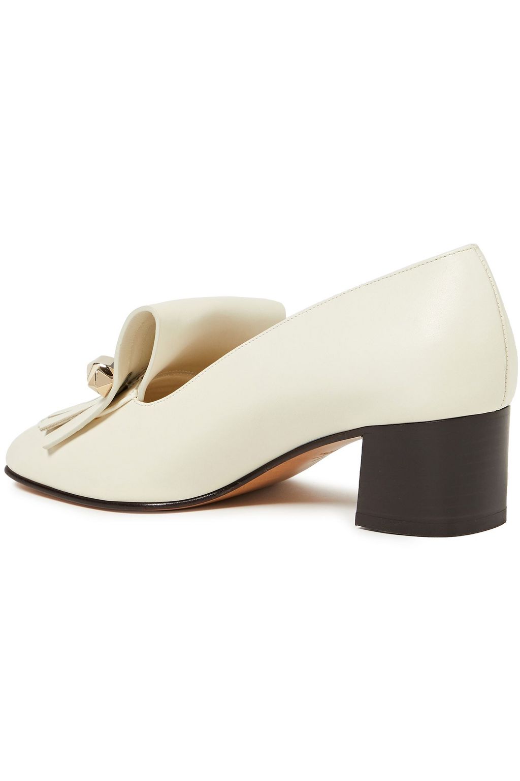 VALENTINO GARAVANI Uptown fringed embellished leather pumps