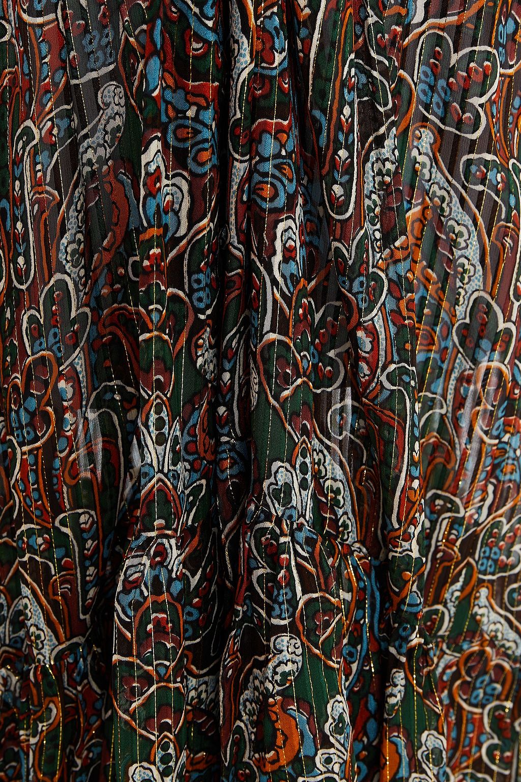 VERONICA BEARD Monali gathered printed silk-blend crepe de chine maxi dress