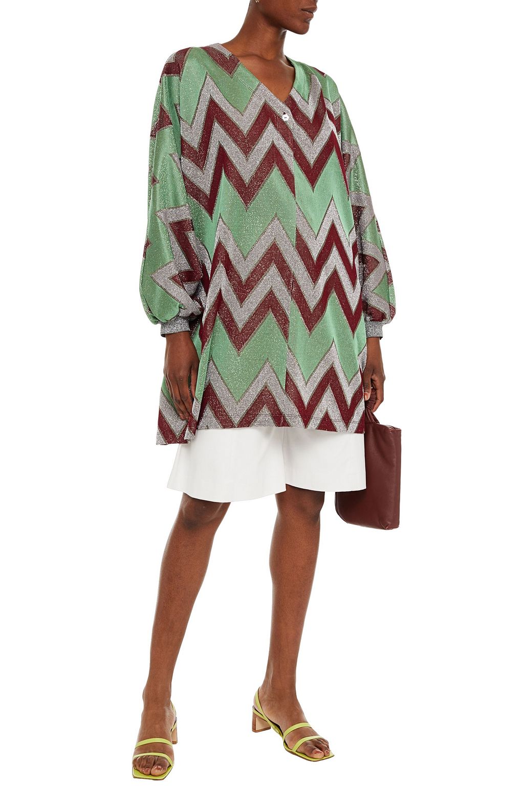 M MISSONI Oversized metallic crochet-knit sweater