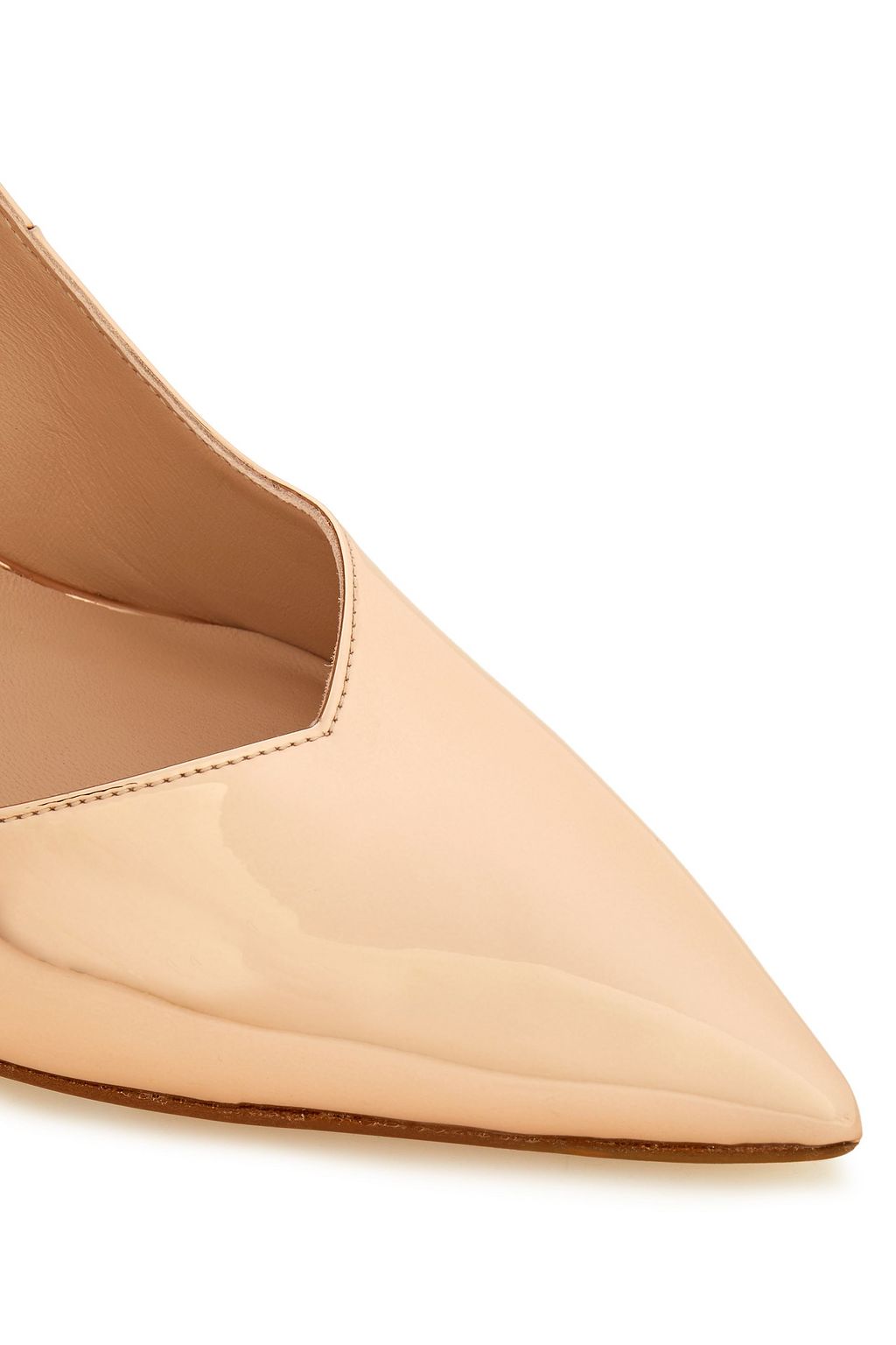 STUART WEITZMAN Anny mirrored faux leather pumps